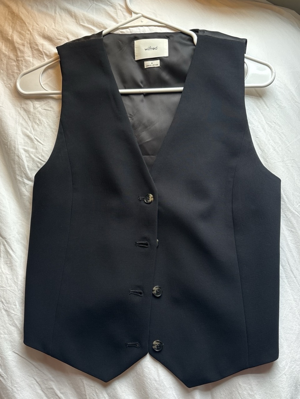 Wilfred Black Sleek Buttoned Waistcoat